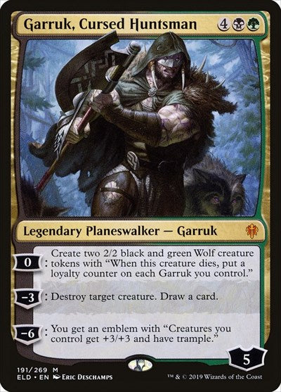 Garruk Cursed Huntsman (ELD) #191 Mythic Rare (Near Mint) Throne of Eldraine Magic: The Gathering: 2019