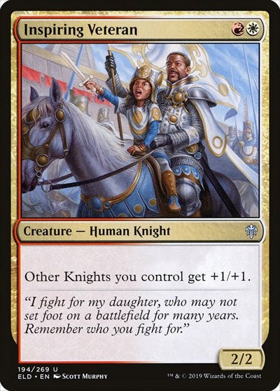 Inspiring Veteran (ELD) #194 Uncommon (Lightly Played) Throne of Eldraine Magic: The Gathering: 2019