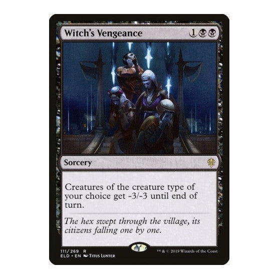 Witch's Vengeance (ELD) #111 Rare (Near Mint) Throne of Eldraine Magic: The Gathering: 2019