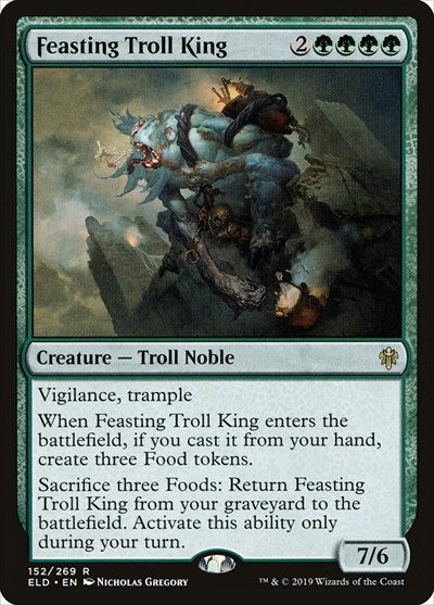 Feasting Troll King (ELD) #152 Rare (Lightly Played) Throne of Eldraine Magic: The Gathering: 2019
