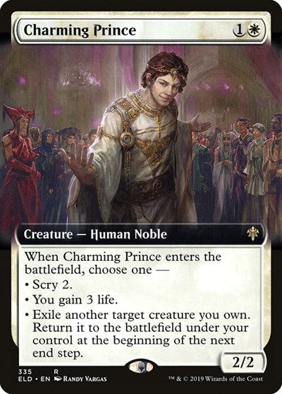 Charming Prince Extended Art (ELD) #335 Rare (Foil Near Mint) Throne of Eldraine Magic: The Gathering: 2019