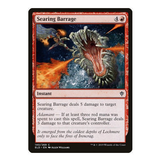 Searing Barrage (ELD) #140 Common (Lightly Played) Throne of Eldraine Magic: The Gathering: 2019