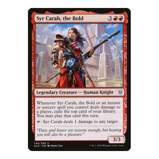 Syr Carah the Bold (ELD) #145 Uncommon (Lightly Played) Throne of Eldraine Magic: The Gathering: 2019