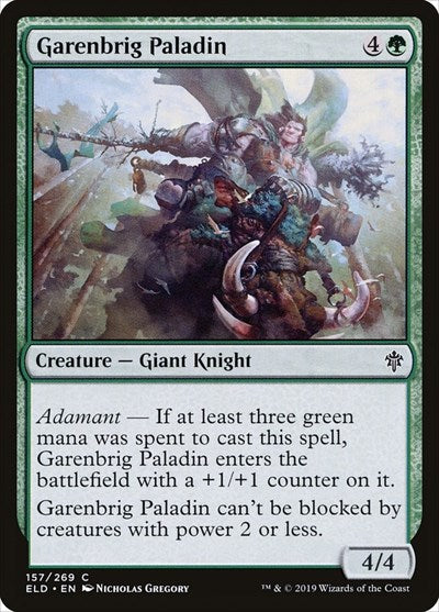 Garenbrig Paladin (ELD) #157 Common (Lightly Played) Throne of Eldraine Magic: The Gathering: 2019
