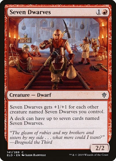 Seven Dwarves (ELD) #141 Common Throne of Eldraine Magic: The Gathering: 2019
