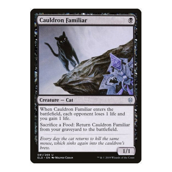 Cauldron Familiar (ELD) #81 Uncommon (Lightly Played) Throne of Eldraine Magic: The Gathering: 2019