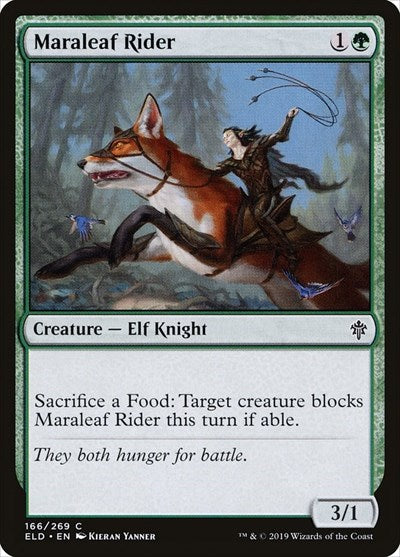 Maraleaf Rider (ELD) #166 Common (Lightly Played) Throne of Eldraine Magic: The Gathering: 2019
