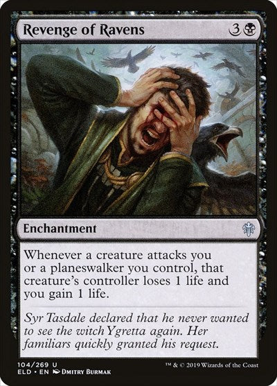 Revenge of Ravens (ELD) #104 Uncommon (Lightly Played) Throne of Eldraine Magic: The Gathering: 2019