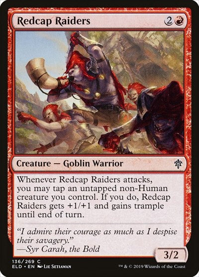 Redcap Raiders (ELD) #136 Common (Lightly Played) Throne of Eldraine Magic: The Gathering: 2019