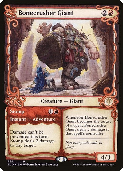Bonecrusher Giant Showcase (ELD) #291 Rare (Foil Near Mint) Throne of Eldraine Magic: The Gathering: 2019