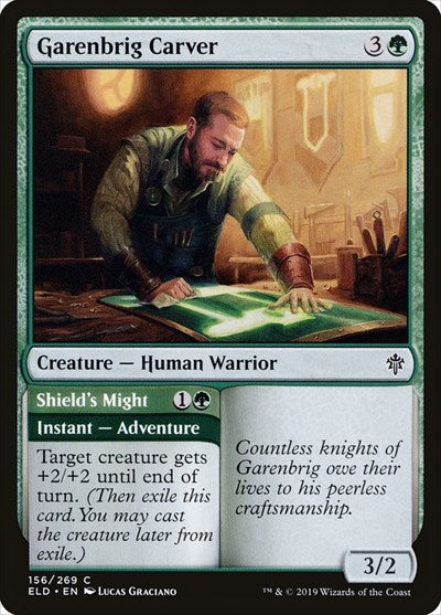 Garenbrig Carver (ELD) #156 Common (Foil Lightly Played) Throne of Eldraine Magic: The Gathering: 2019