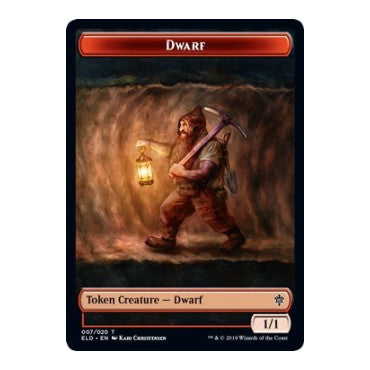 Dwarf Token (ELD) #7 T (Lightly Played) Throne of Eldraine Magic: The Gathering: 2019