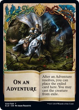 Emblem On an Adventure (ELD) #20 T (Lightly Played) Throne of Eldraine Magic: The Gathering: 2019