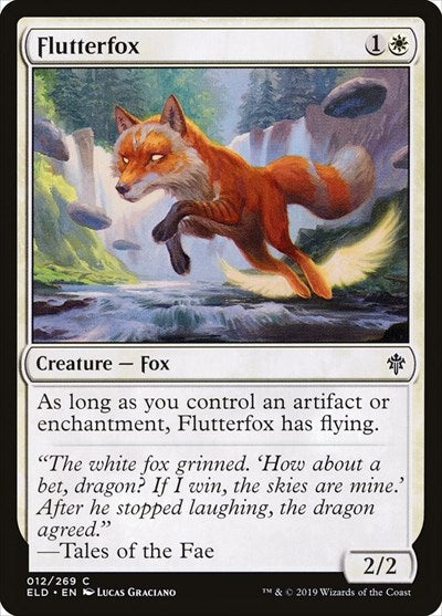 Flutterfox (ELD) #12 Common (Lightly Played) Throne of Eldraine Magic: The Gathering: 2019