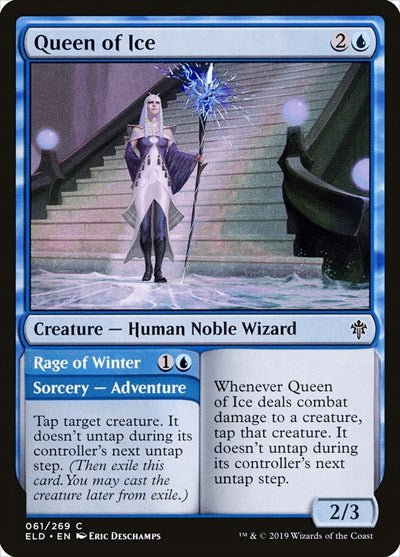 Queen of Ice (ELD) #61 Common (Lightly Played) Throne of Eldraine Magic: The Gathering: 2019