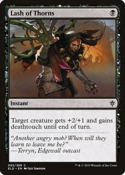 Lash of Thorns (ELD) #92 Common (Lightly Played) Throne of Eldraine Magic: The Gathering: 2019