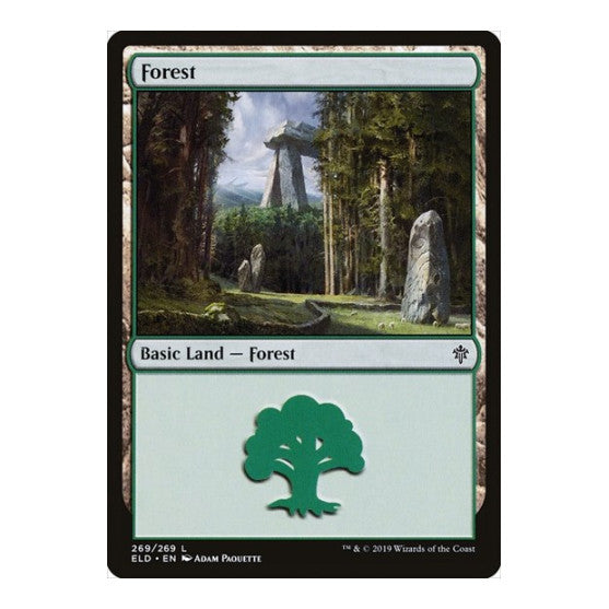 Forest 269 (ELD) #269 Land (Foil Lightly Played) Throne of Eldraine Magic: The Gathering: 2019