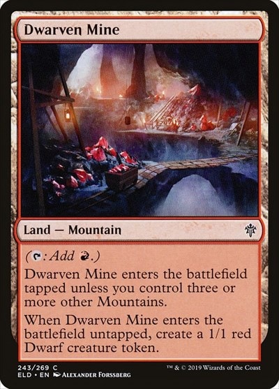 Dwarven Mine (ELD) #243 Common (Lightly Played) Throne of Eldraine Magic: The Gathering: 2019