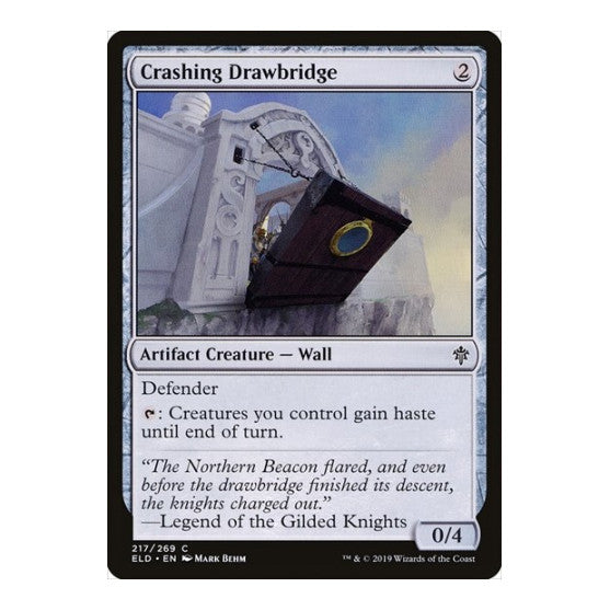 Crashing Drawbridge (ELD) #217 Common (Lightly Played) Throne of Eldraine Magic: The Gathering: 2019