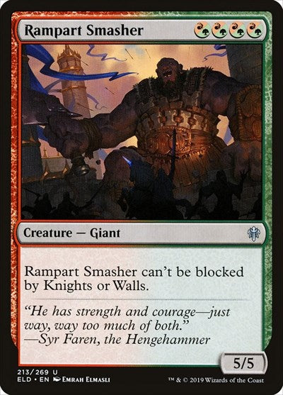 Rampart Smasher (ELD) #213 Uncommon (Lightly Played) Throne of Eldraine Magic: The Gathering: 2019