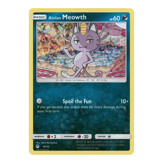 Alolan Meowth - 10/12 (M19) #010/012 Promo (Holofoil Near Mint) McDonald's Promos 2019 Pokemon: 2019