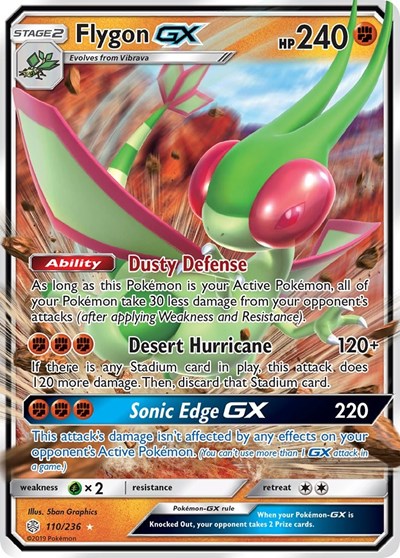 Flygon GX (SM12) #110/236 Ultra Rare (Holofoil Near Mint) SM - Cosmic Eclipse Pokemon: 2019