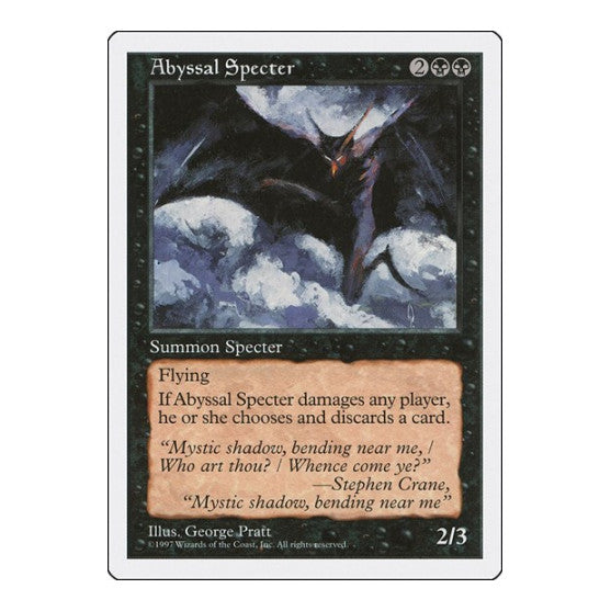 Abyssal Specter (5ED) #139 Uncommon (Lightly Played) Fifth Edition Magic: The Gathering: 1997