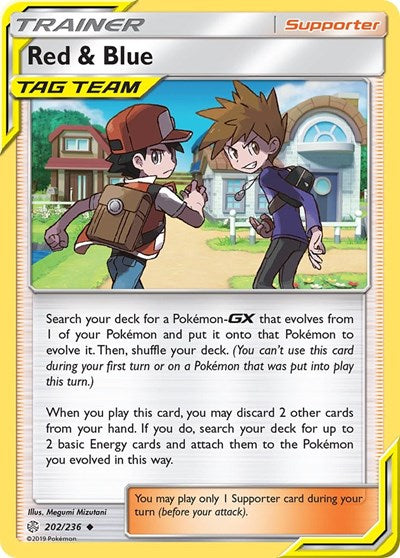 Red and Blue (SM12) #202/236 Uncommon (Near Mint) SM - Cosmic Eclipse Pokemon: 2019