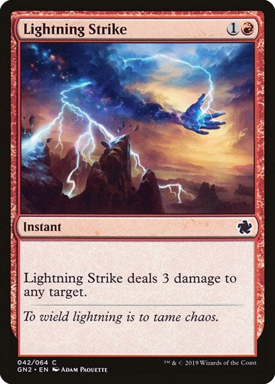 Lightning Strike (GN2) #42 Uncommon (Moderately Played) Magic Game Night 2019 Magic: The Gathering: 2019
