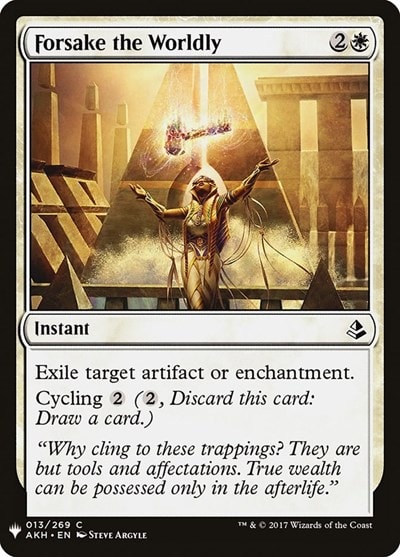 Forsake the Worldly (LIST) #13 Common (Lightly Played) The List Reprints Magic: The Gathering: 2026