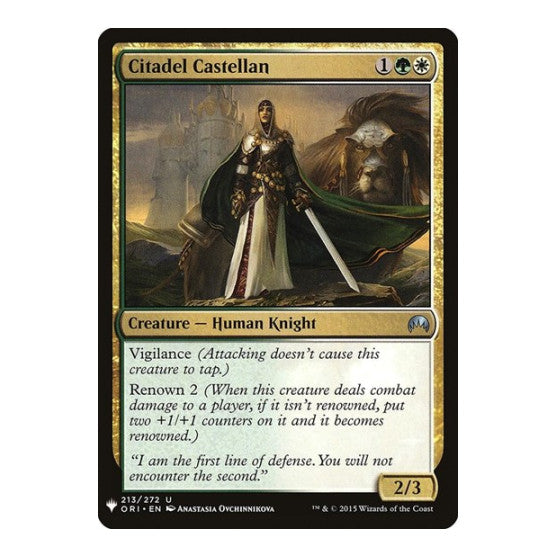 Citadel Castellan (LIST) #213 Uncommon (Lightly Played) The List Reprints Magic: The Gathering: 2026