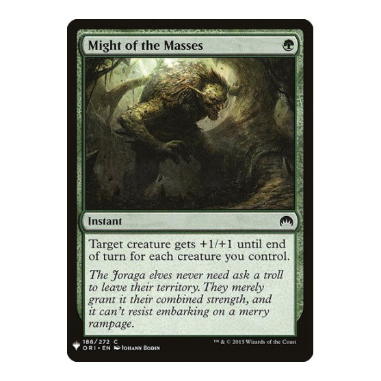 Might of the Masses (LIST) #188 Common (Lightly Played) The List Reprints Magic: The Gathering: 2026