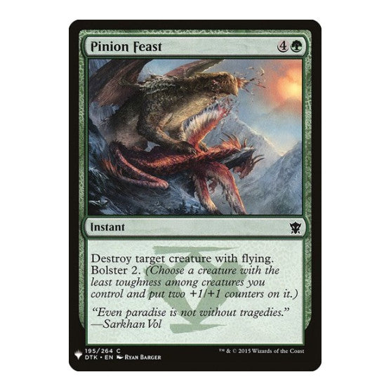 Pinion Feast (LIST) #195 Common (Lightly Played) The List Reprints Magic: The Gathering: 2026