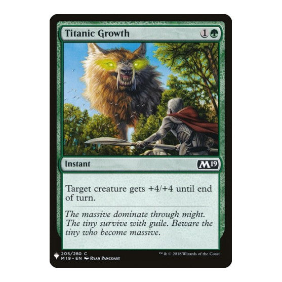 Titanic Growth (LIST) #205 Common (Lightly Played) The List Reprints Magic: The Gathering: 2026