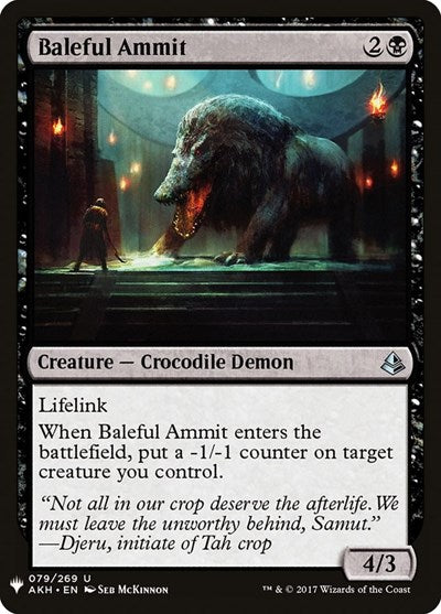 Baleful Ammit (LIST) #AKH-79 Uncommon (Lightly Played) The List Reprints Magic: The Gathering: 2026
