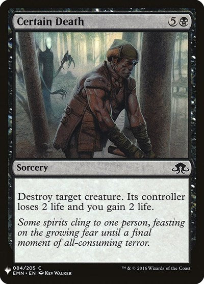 Certain Death (LIST) #EMN-84 Common (Lightly Played) The List Reprints Magic: The Gathering: 2026