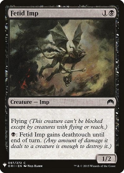 Fetid Imp (LIST) #97 Common (Damaged) The List Reprints Magic: The Gathering: 2026