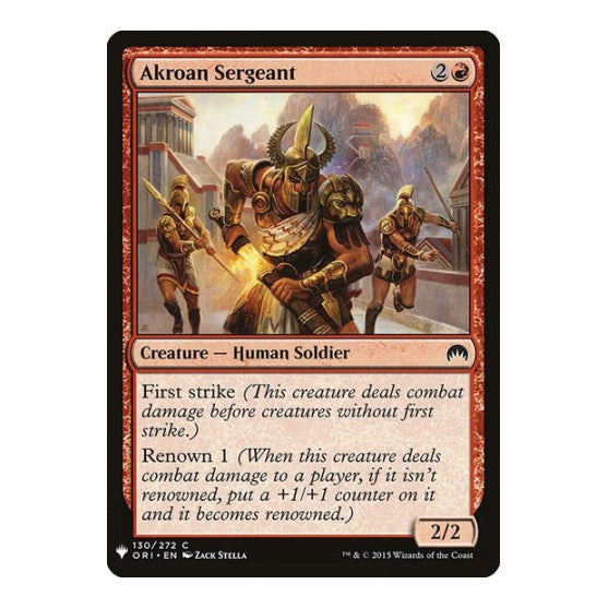 Akroan Sergeant (LIST) #130 Common (Lightly Played) The List Reprints Magic: The Gathering: 2026