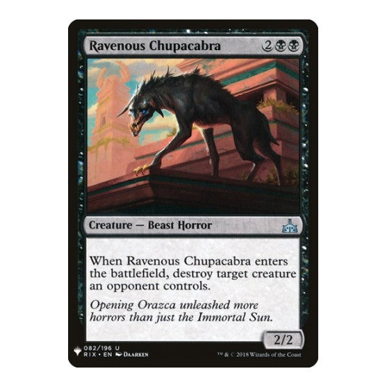 Ravenous Chupacabra (LIST) #82 Uncommon (Lightly Played) The List Reprints Magic: The Gathering: 2026