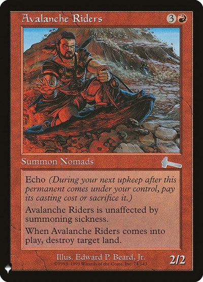 Avalanche Riders (LIST) #ULG-74 Uncommon (Moderately Played) The List Reprints Magic: The Gathering: 2026