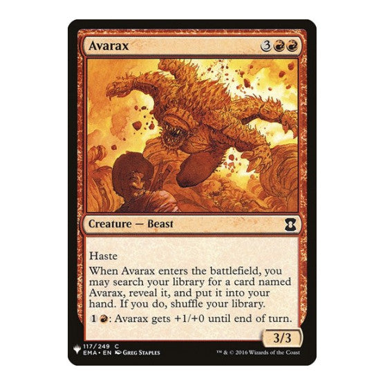 Avarax (LIST) #117 Common (Lightly Played) The List Reprints Magic: The Gathering: 2026