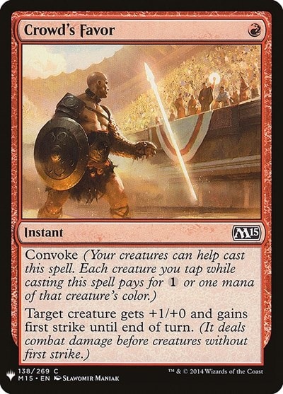 Crowd's Favor (LIST) #138 Common (Lightly Played) The List Reprints Magic: The Gathering: 2026