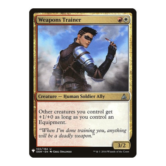 Weapons Trainer (LIST) #160 Uncommon (Lightly Played) The List Reprints Magic: The Gathering: 2026