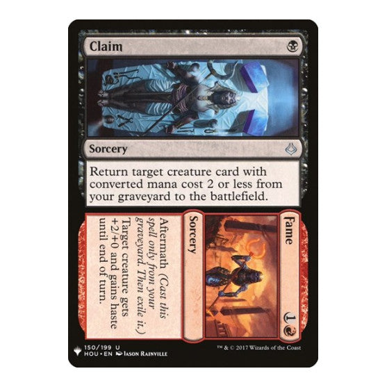 Claim // Fame (LIST) #150 Uncommon (Lightly Played) The List Reprints Magic: The Gathering: 2026