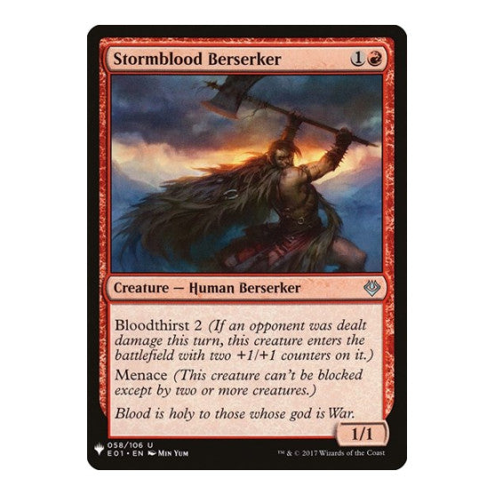 Stormblood Berserker (LIST) #58 Uncommon (Lightly Played) The List Reprints Magic: The Gathering: 2026