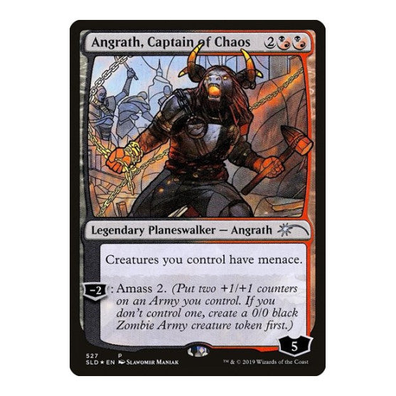 Angrath, Captain of Chaos (Stained Glass) (SLD) #527 Promo (Foil Lightly Played) Secret Lair Drop Series Magic: The Gathering: 2026