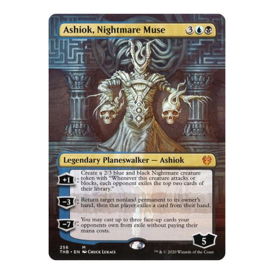 Ashiok, Nightmare Muse (Borderless) (THB) #256 Mythic Rare (Lightly Played) Theros Beyond Death Magic: The Gathering: 2020