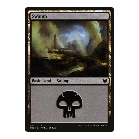Swamp 282 (THB) #282 Land (Foil Lightly Played) Theros Beyond Death Magic: The Gathering: 2020