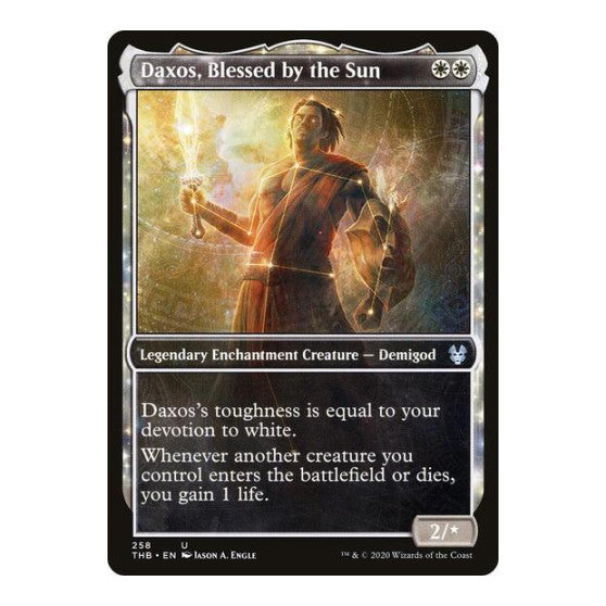 Daxos, Blessed by the Sun (Showcase) (THB) #258 Uncommon (Lightly Played) Theros Beyond Death Magic: The Gathering: 2020