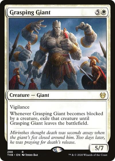 Grasping Giant (THB) #288 Rare (Lightly Played) Theros Beyond Death Magic: The Gathering: 2020